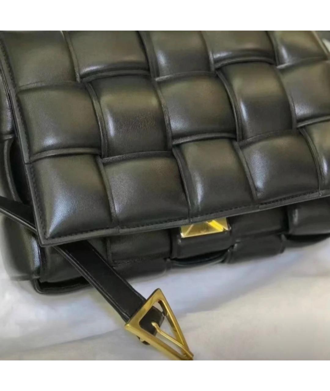 BOTTEGA VENETA Черная кожаная сумка через плечо, фото 3