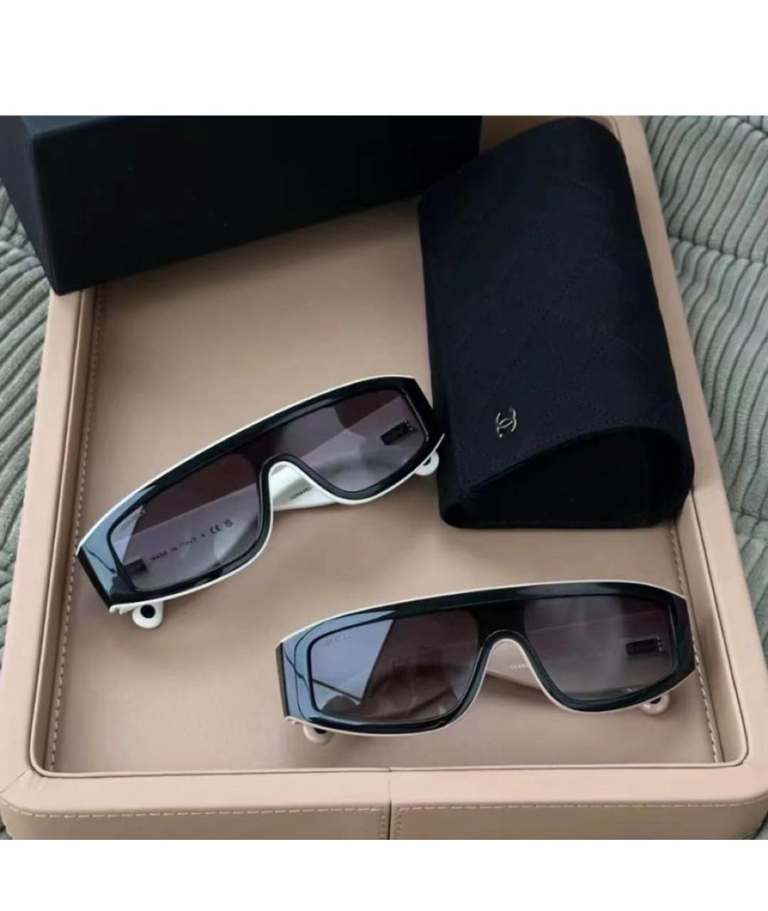 CHANEL Черные пластиковые солнцезащитные очки, фото 2