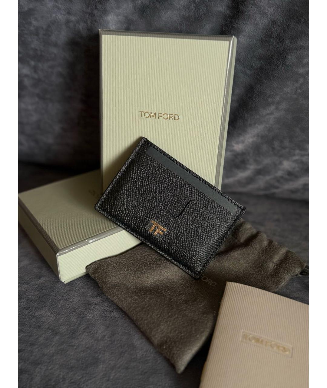 TOM FORD Черный кожаный кардхолдер, фото 2