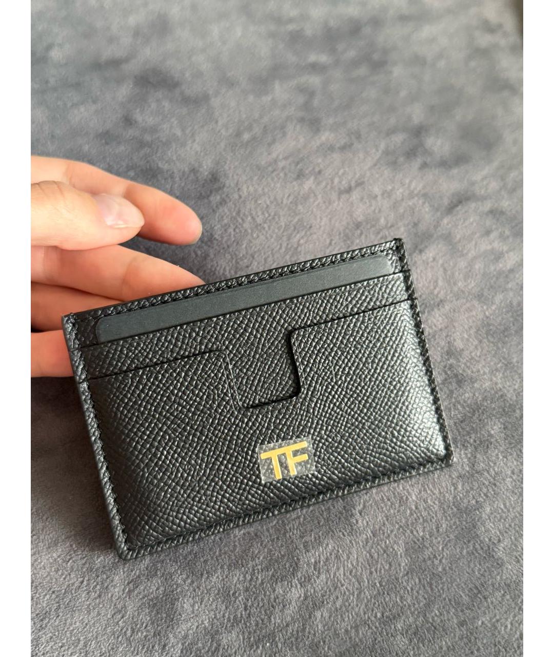 TOM FORD Черный кожаный кардхолдер, фото 4