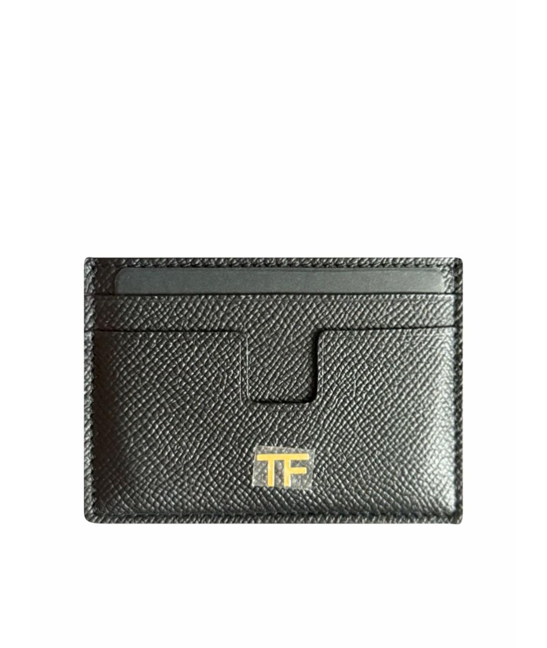 TOM FORD Черный кожаный кардхолдер, фото 1
