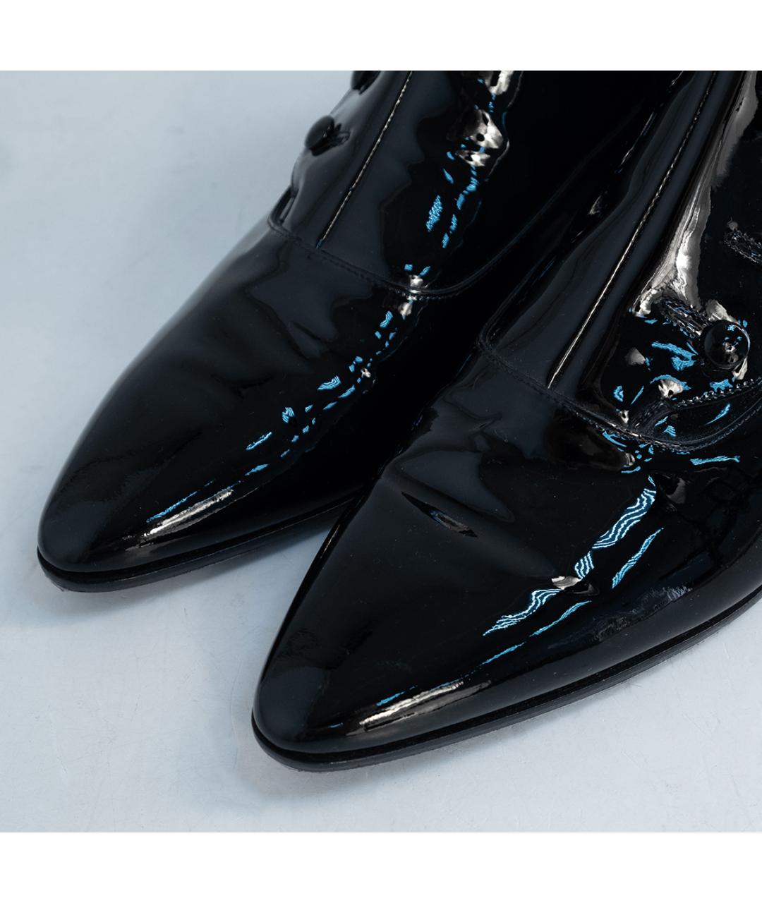 SAINT LAURENT Черные ботинки из лакированной кожи, фото 3