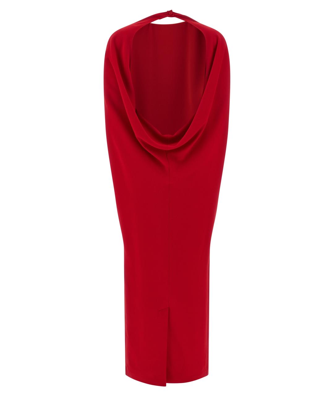 ALBERTA FERRETTI Красное вискозное вечернее платье, фото 2