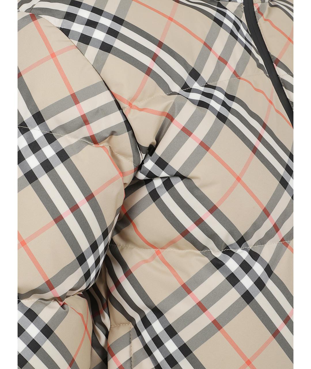 BURBERRY Бежевая полиэстеровая куртка, фото 2