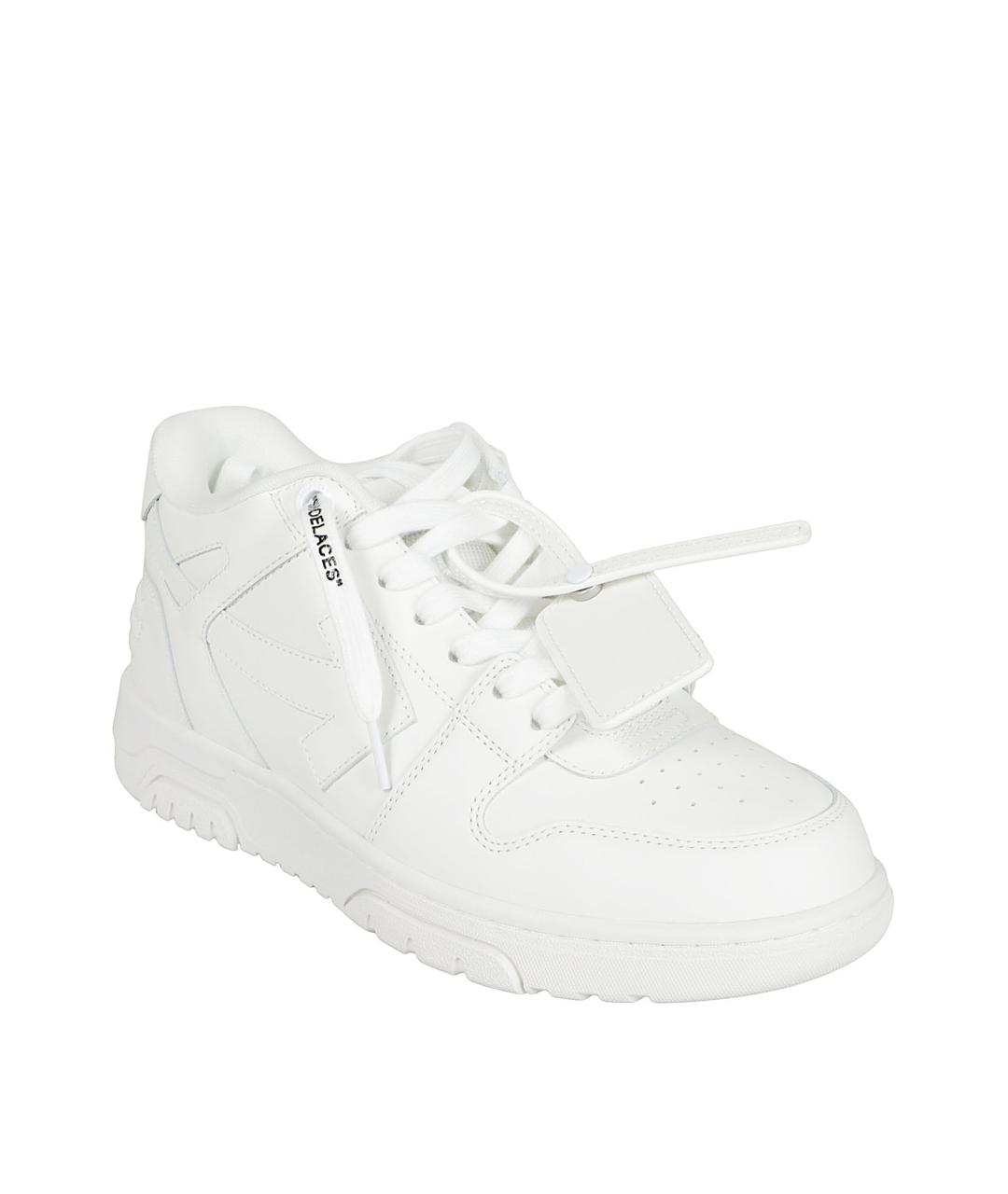 OFF-WHITE Белые синтетические низкие кроссовки / кеды, фото 2