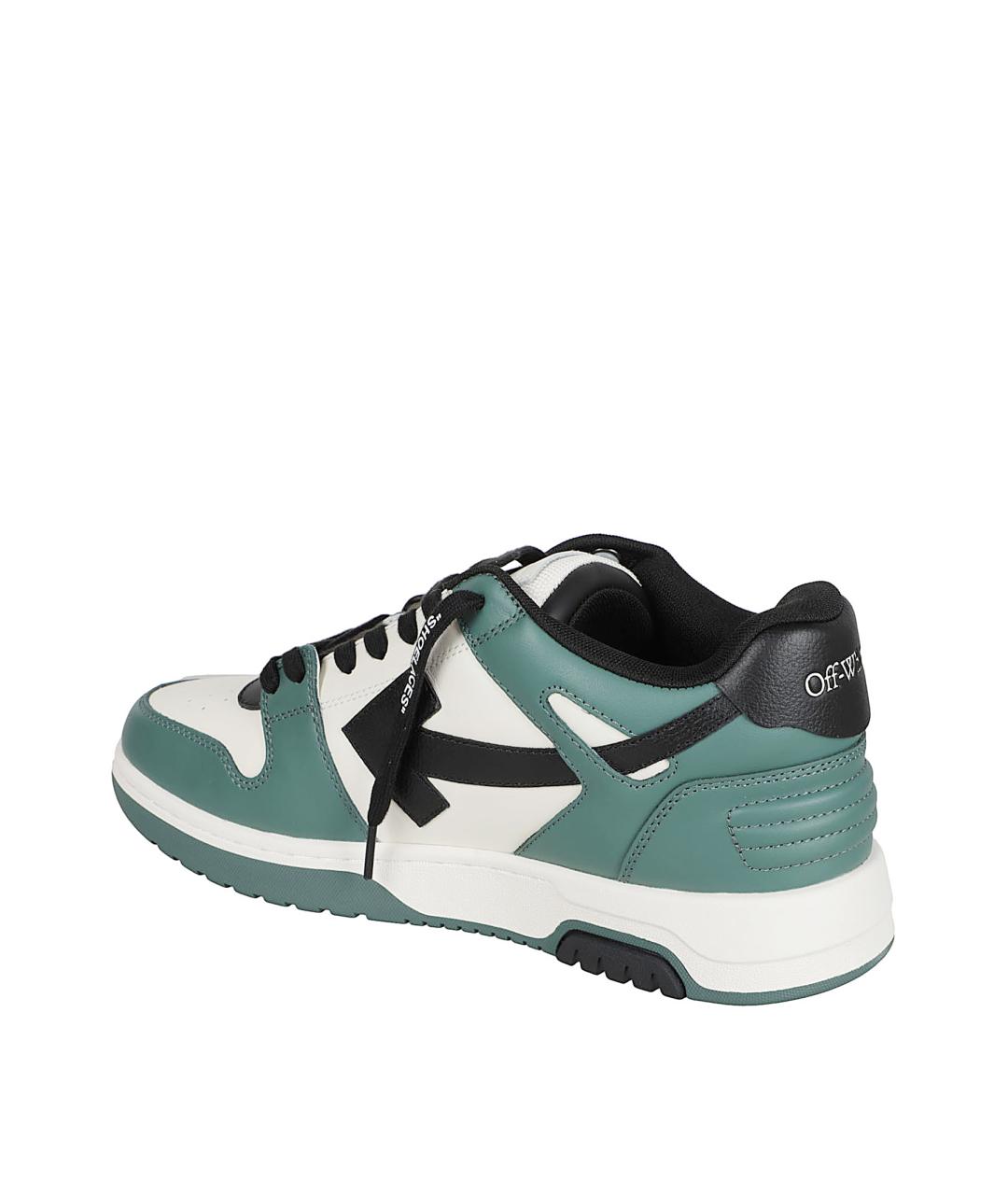 OFF-WHITE Зеленые синтетические низкие кроссовки / кеды, фото 3