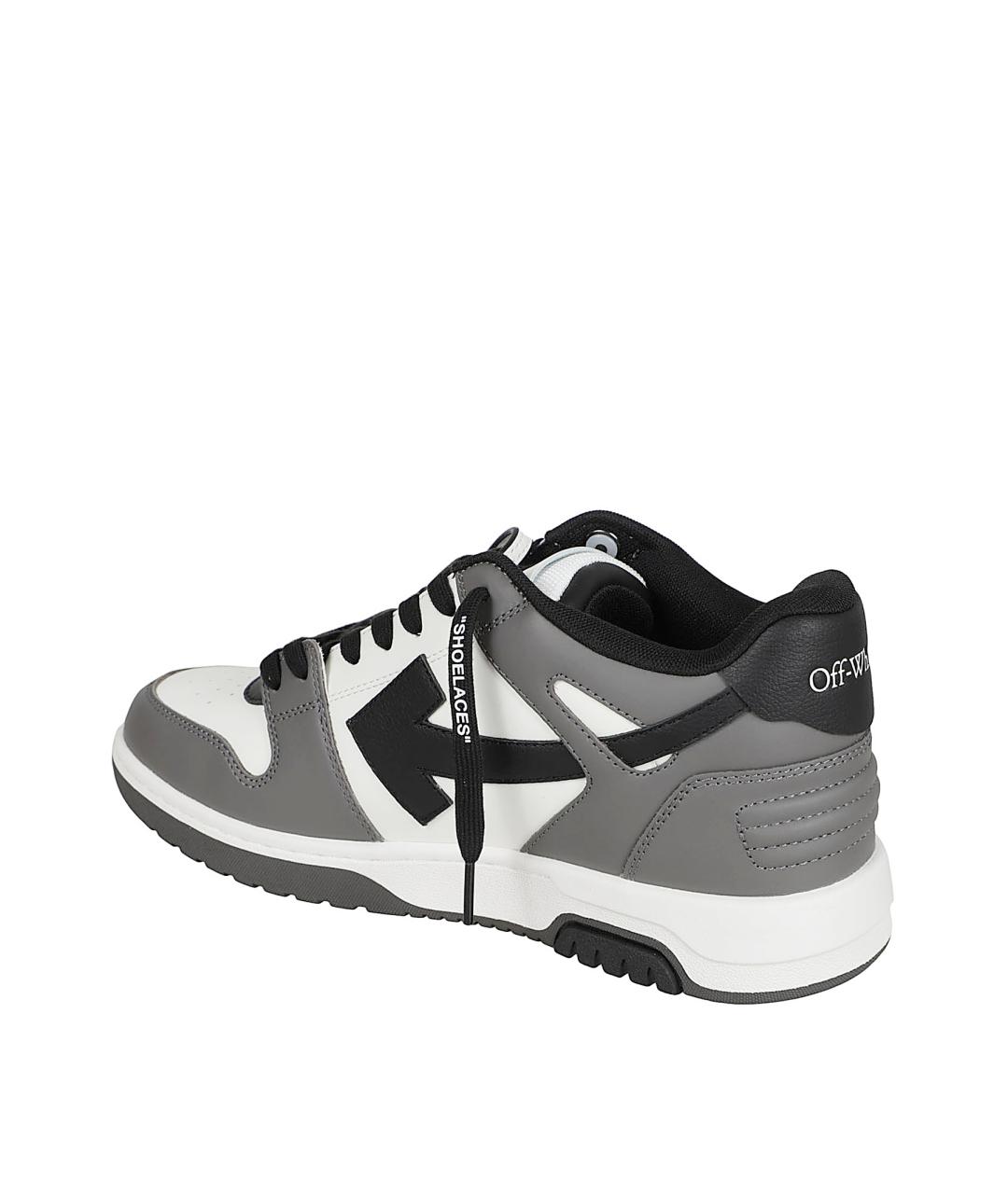 OFF-WHITE Серые синтетические низкие кроссовки / кеды, фото 3