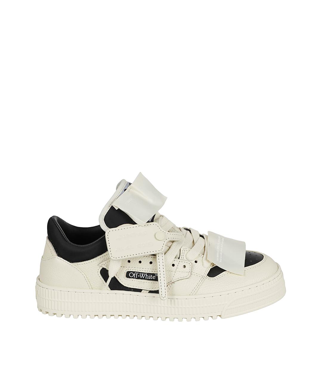 OFF-WHITE Бежевые синтетические низкие кроссовки / кеды, фото 1