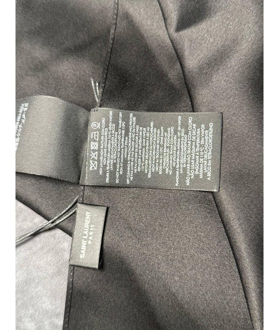 SAINT LAURENT Черный шарф, фото 5