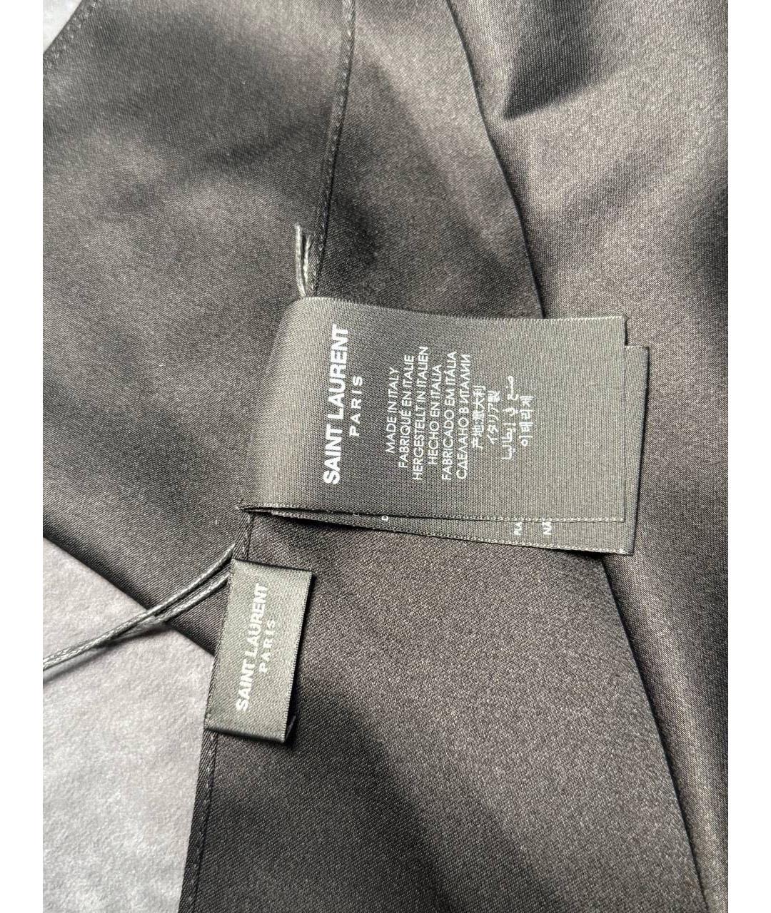 SAINT LAURENT Черный шарф, фото 3