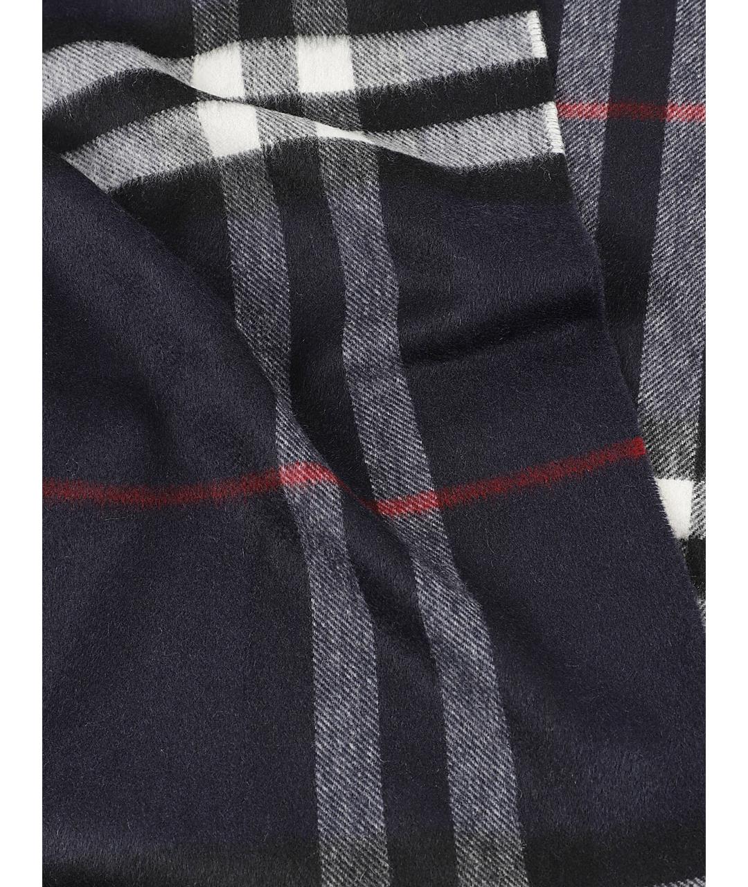 BURBERRY Синий кашемировый шарф, фото 2