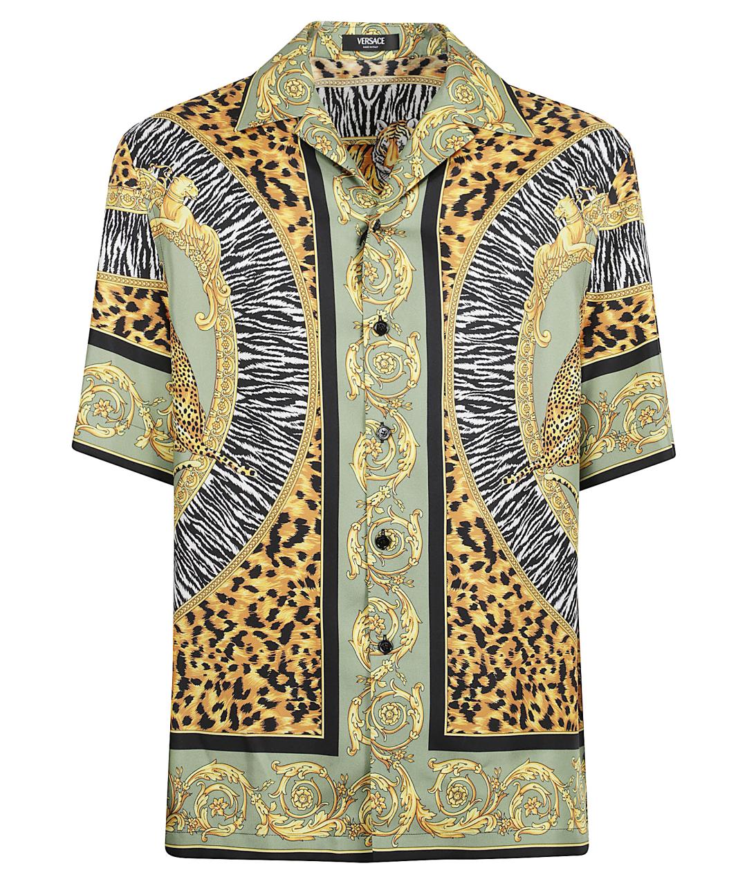 VERSACE Мульти шелковая кэжуал рубашка, фото 1