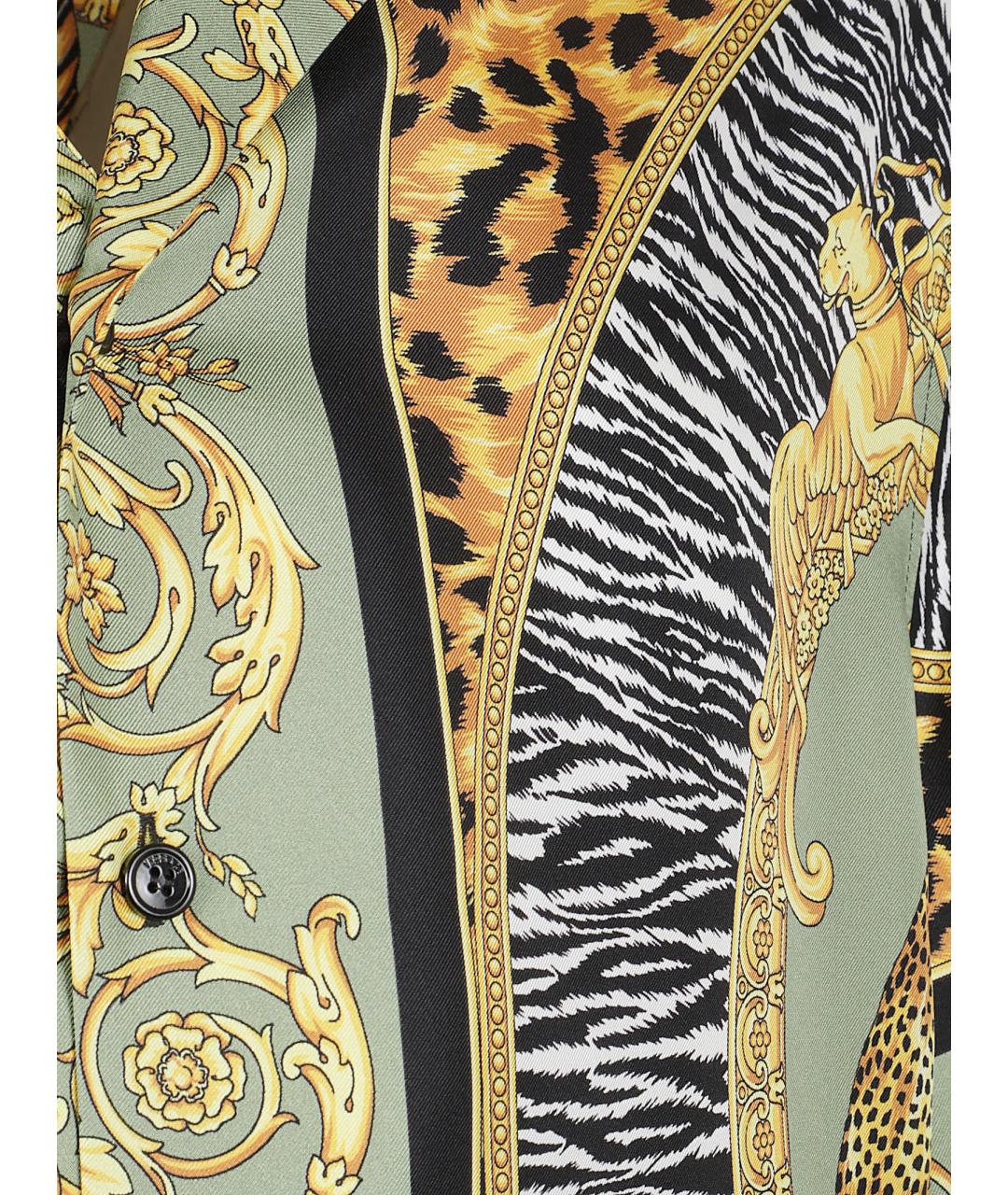 VERSACE Мульти шелковая кэжуал рубашка, фото 2