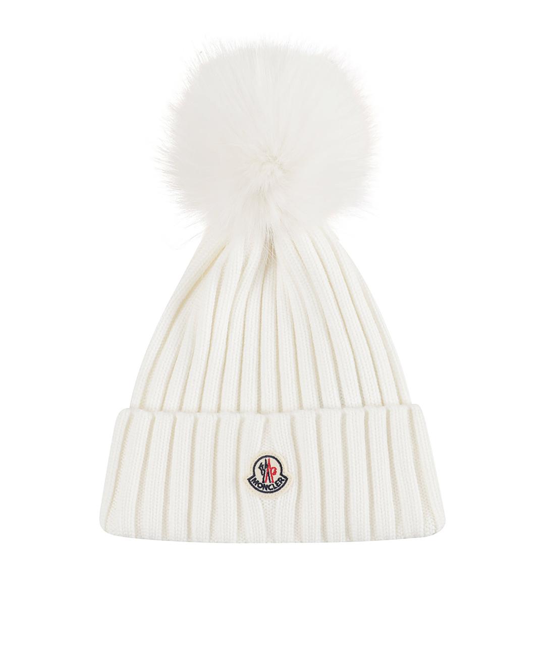 MONCLER Белая шапка, фото 1
