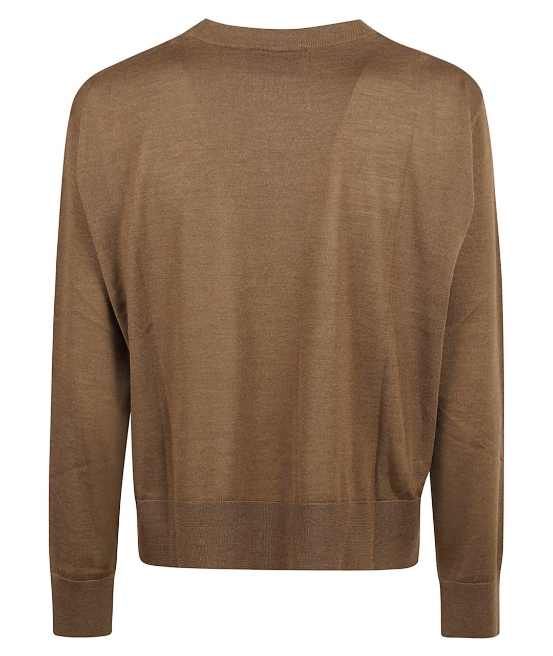 Ami Paris Коричневый шерстяной джемпер / свитер, фото 3