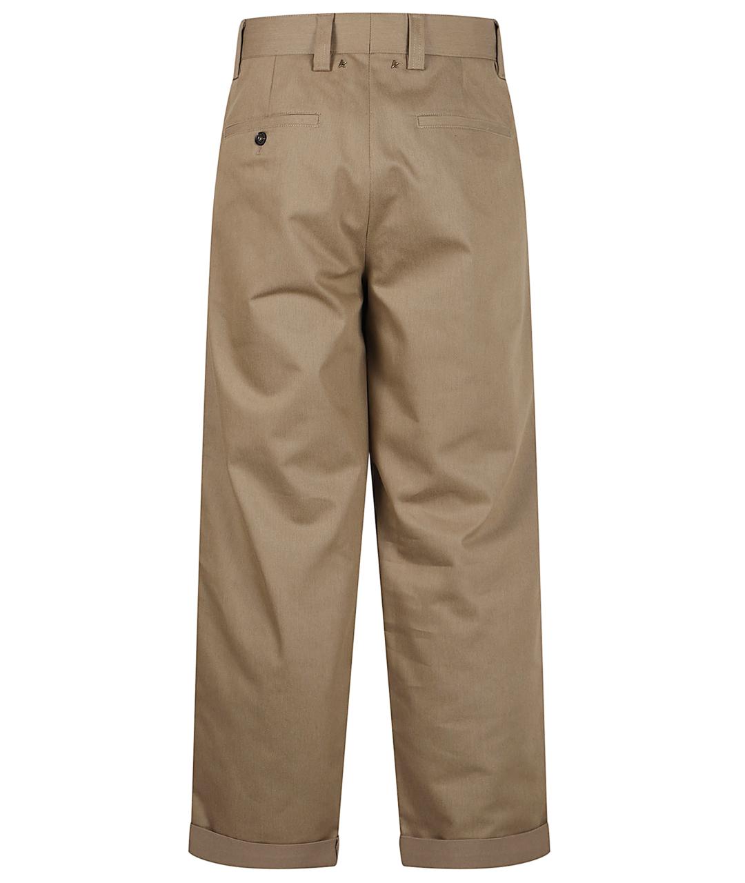 GOLDEN GOOSE DELUXE BRAND Бежевые хлопковые повседневные брюки, фото 3