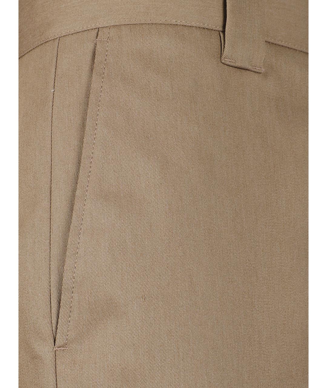 GOLDEN GOOSE DELUXE BRAND Бежевые хлопковые повседневные брюки, фото 2