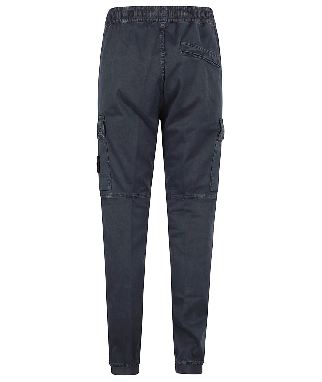 STONE ISLAND Синие хлопковые повседневные брюки, фото 3
