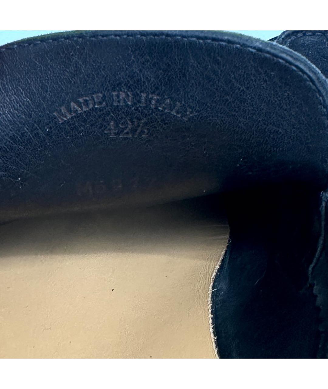 LORO PIANA Черные замшевые лоферы, фото 7