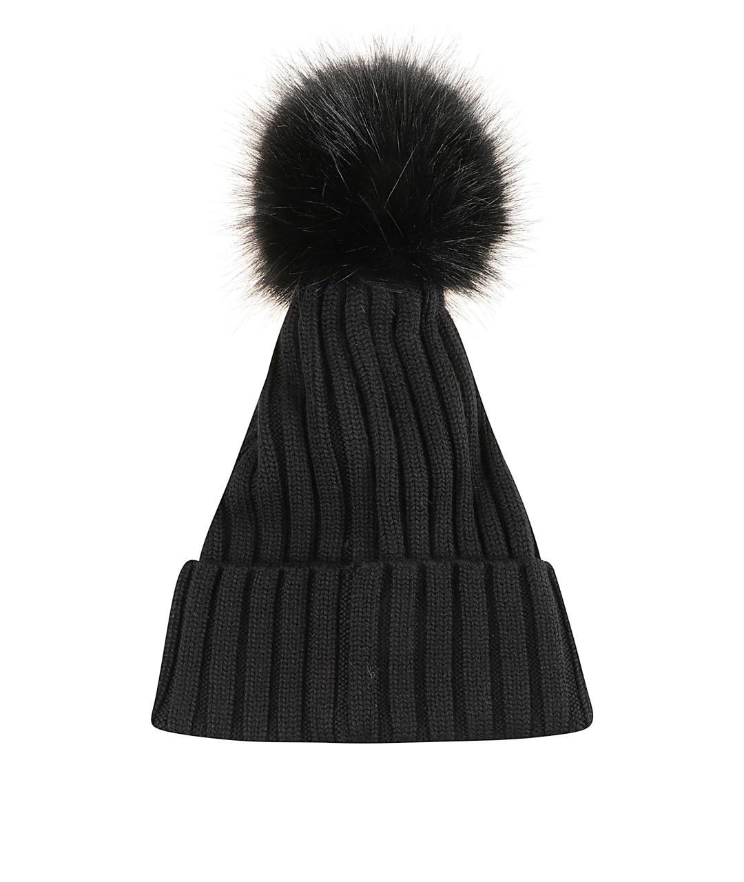 MONCLER Черная шапка, фото 2