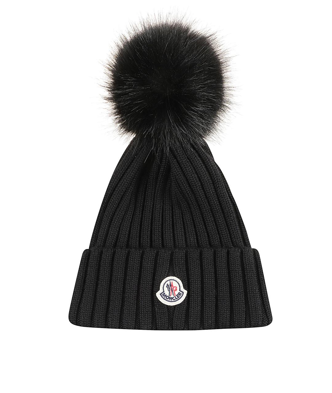 MONCLER Черная шапка, фото 1