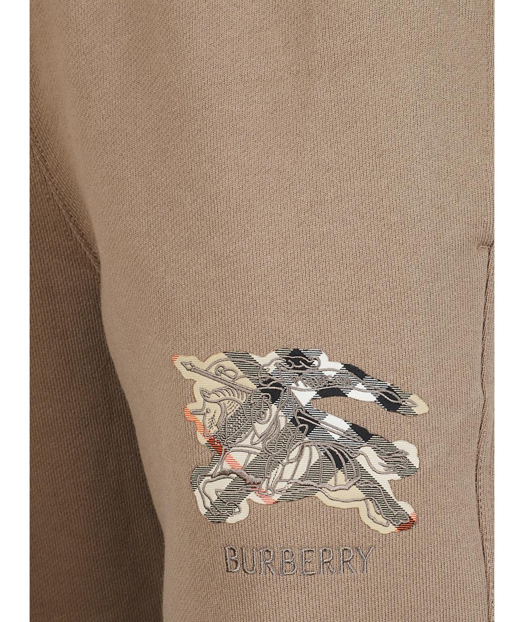 BURBERRY Бежевые хлопковые повседневные брюки, фото 2