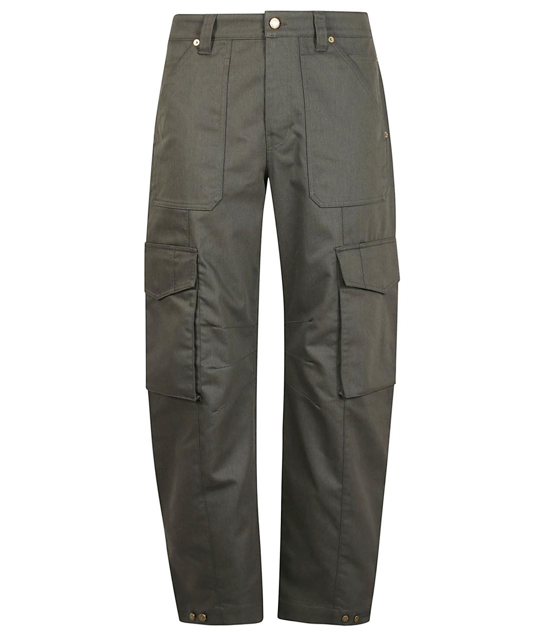 GOLDEN GOOSE DELUXE BRAND Зеленые полиэстеровые повседневные брюки, фото 1