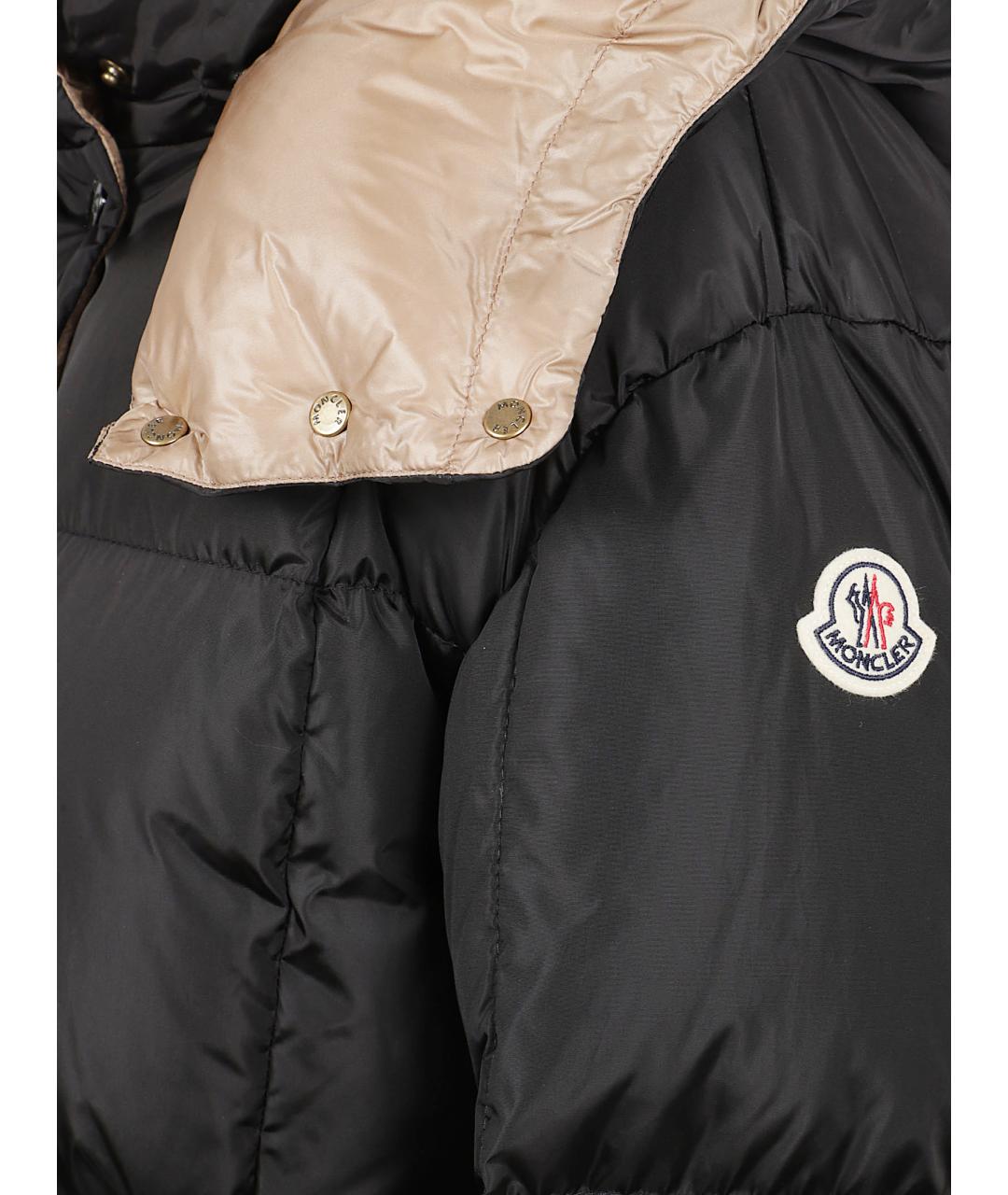 MONCLER Черный полиамидовый пуховик, фото 2
