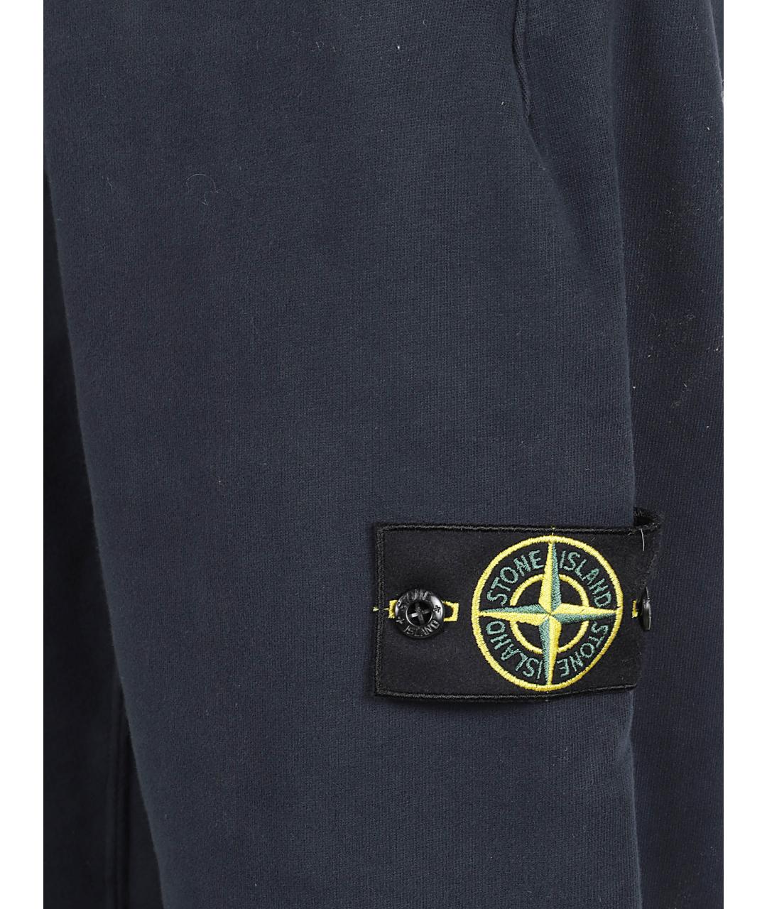STONE ISLAND Синие хлопковые повседневные брюки, фото 2