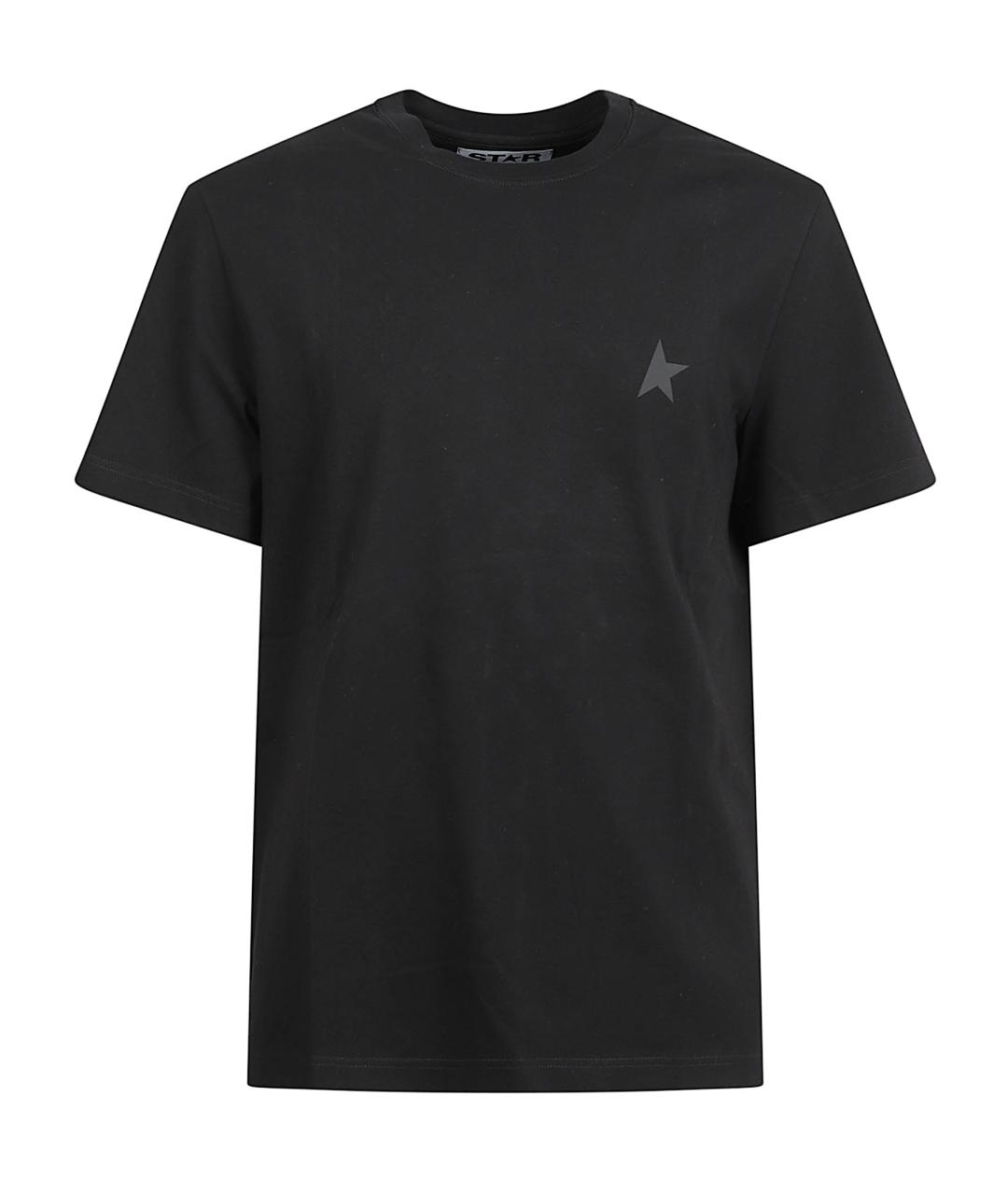 GOLDEN GOOSE DELUXE BRAND Черная хлопковая футболка, фото 1