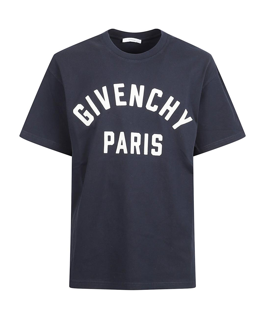 GIVENCHY Синяя хлопковая футболка, фото 1