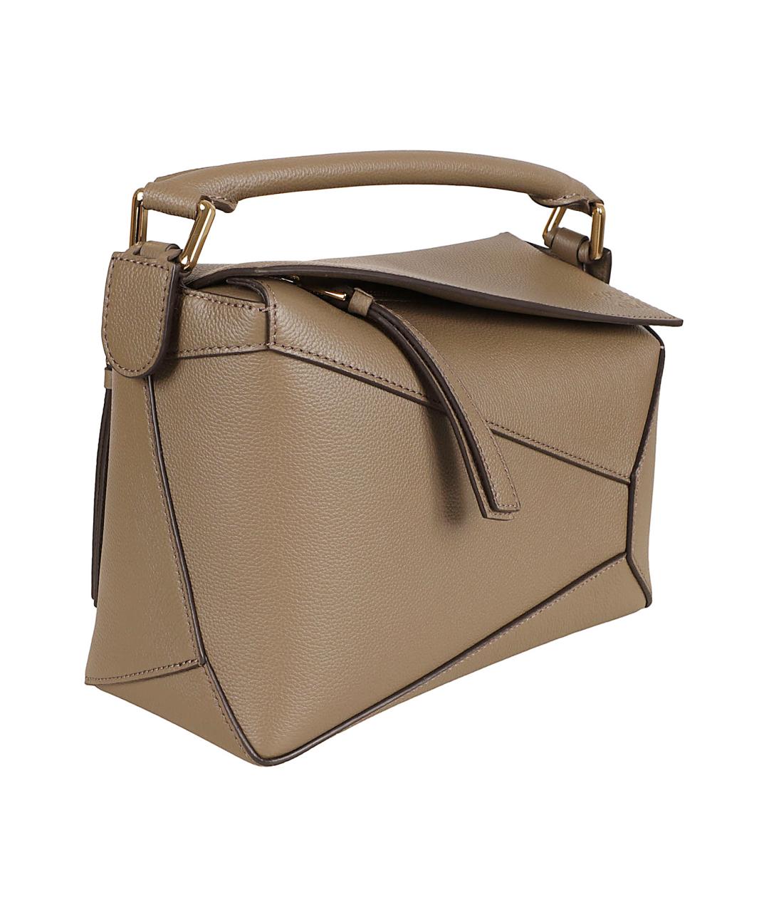 LOEWE Бежевая кожаная сумка через плечо, фото 3
