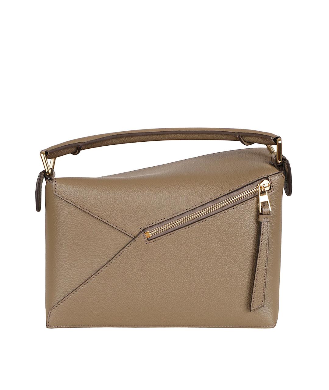 LOEWE Бежевая кожаная сумка через плечо, фото 2