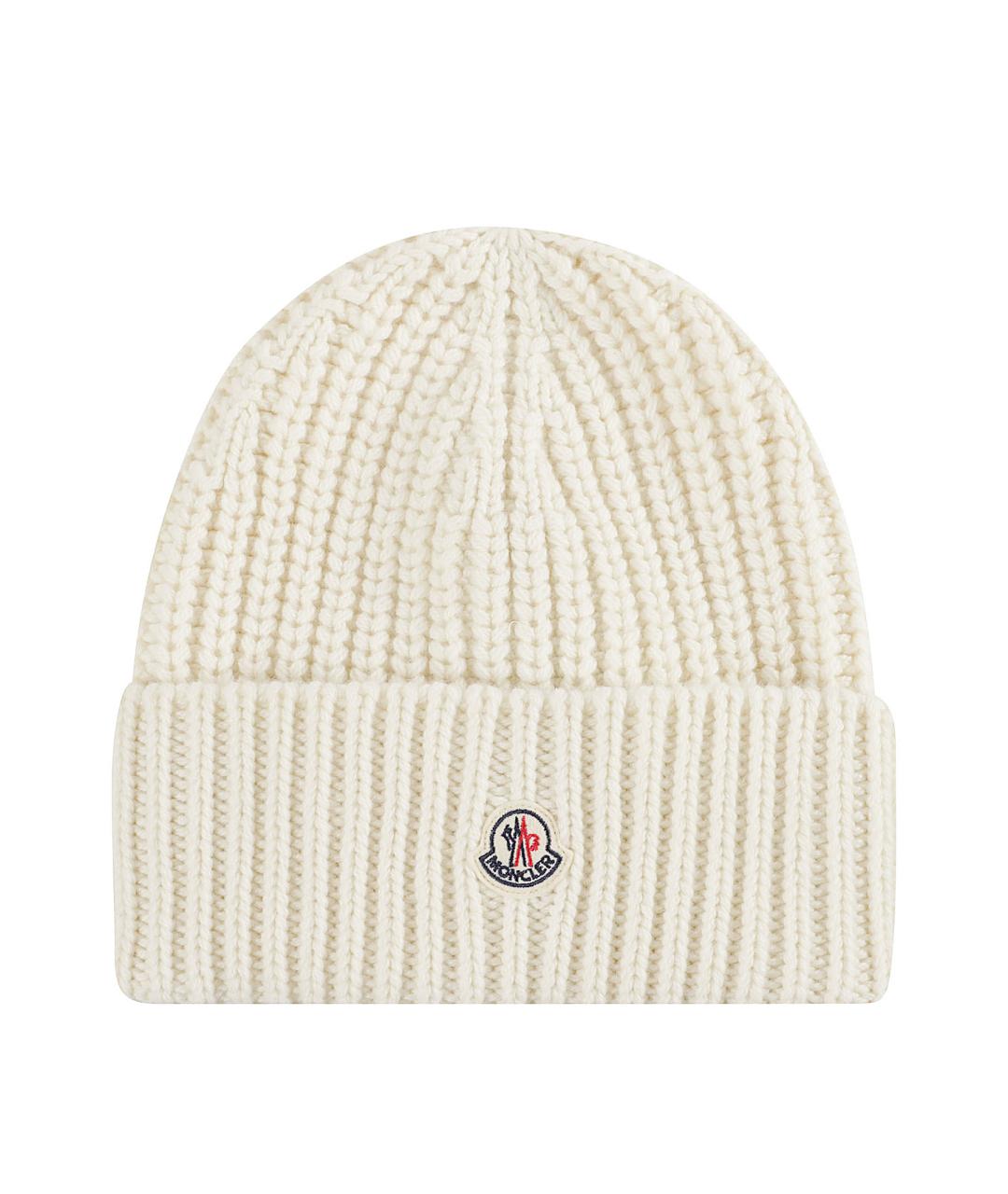 MONCLER Бежевая кашемировая шапка, фото 1