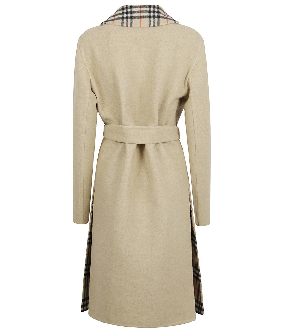 BURBERRY Бежевое шерстяное пальто, фото 2