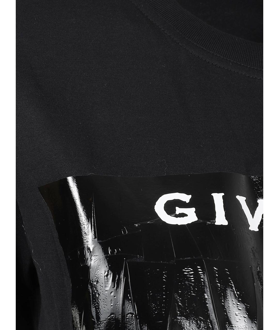 GIVENCHY Черная хлопковая футболка, фото 2