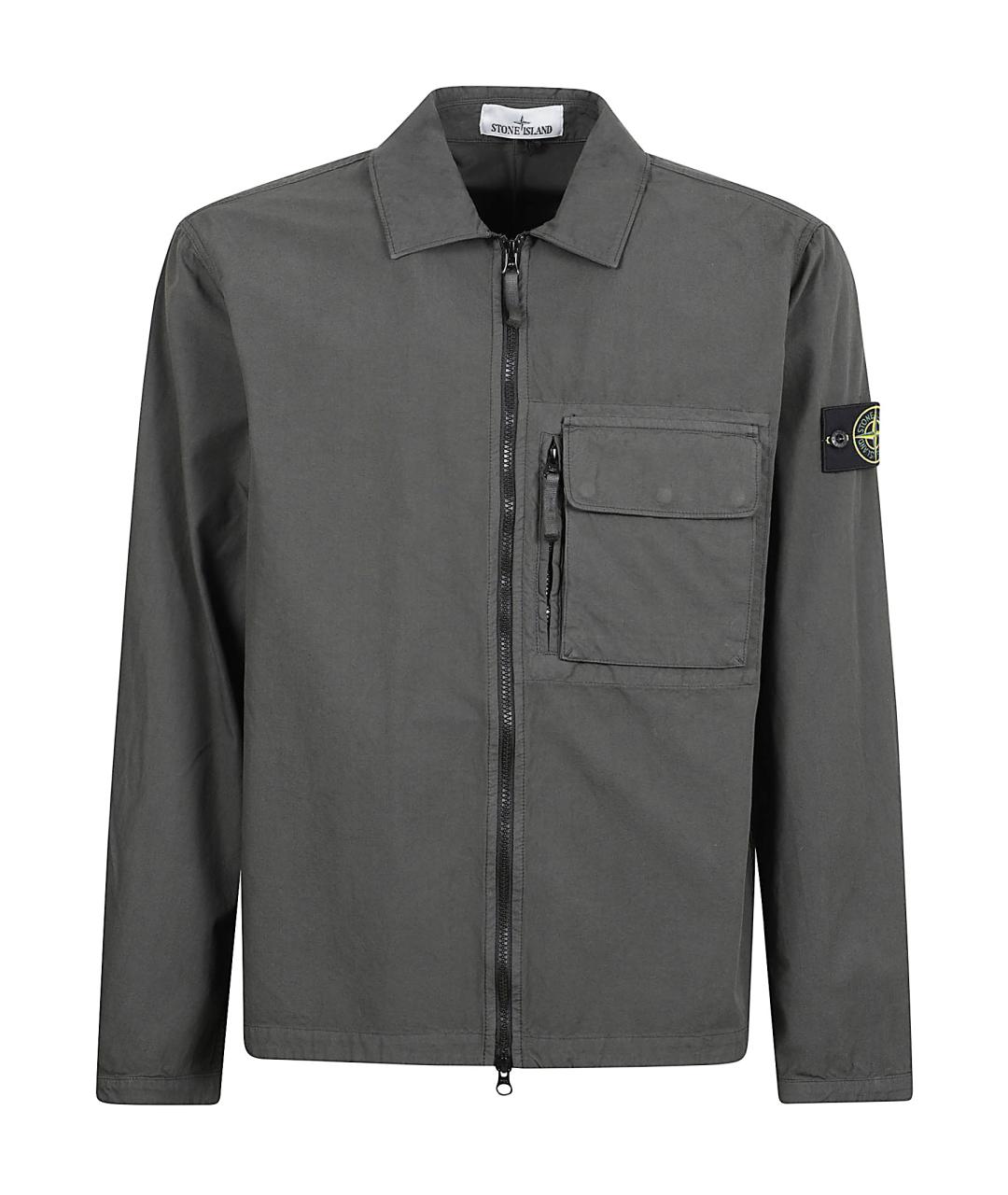 STONE ISLAND Серая хлопковая куртка, фото 4