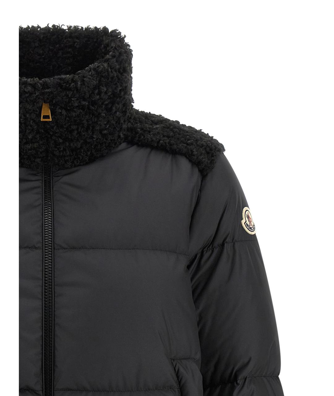 MONCLER Черный полиэстеровый пуховик, фото 3