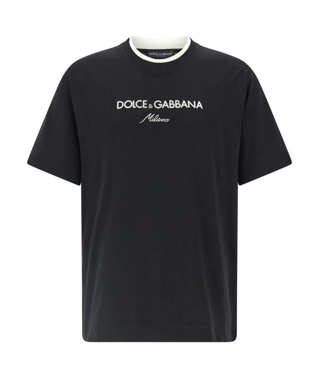 DOLCE&GABBANA Черная хлопковая футболка, фото 1
