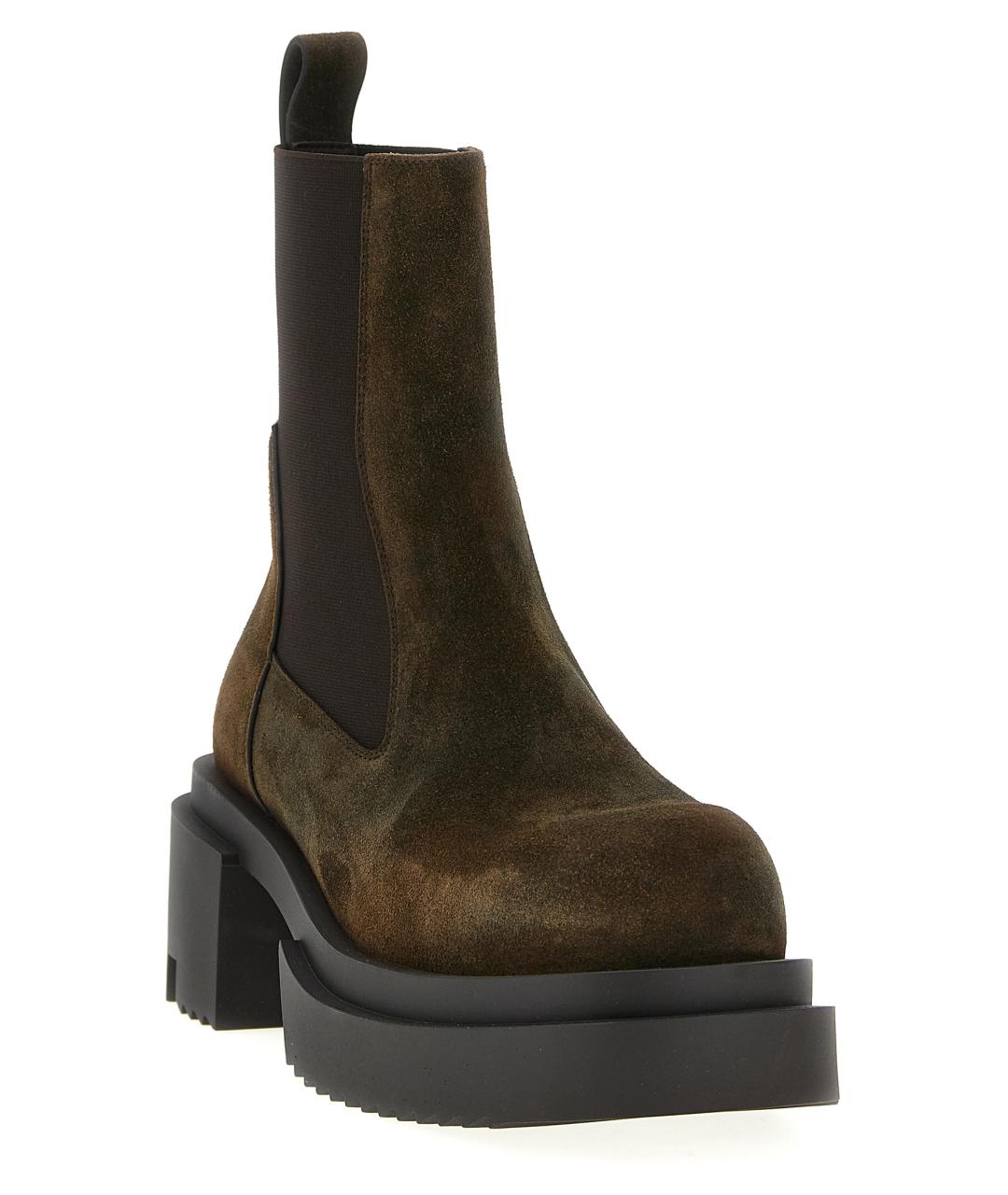 RICK OWENS Черные кожаные ботинки, фото 2