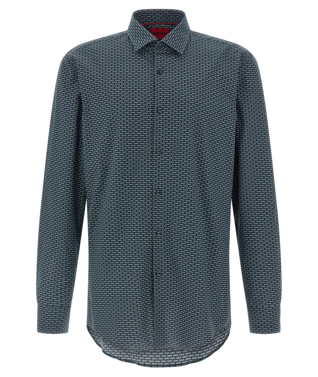 HUGO BOSS Синяя хлопковая кэжуал рубашка, фото 1