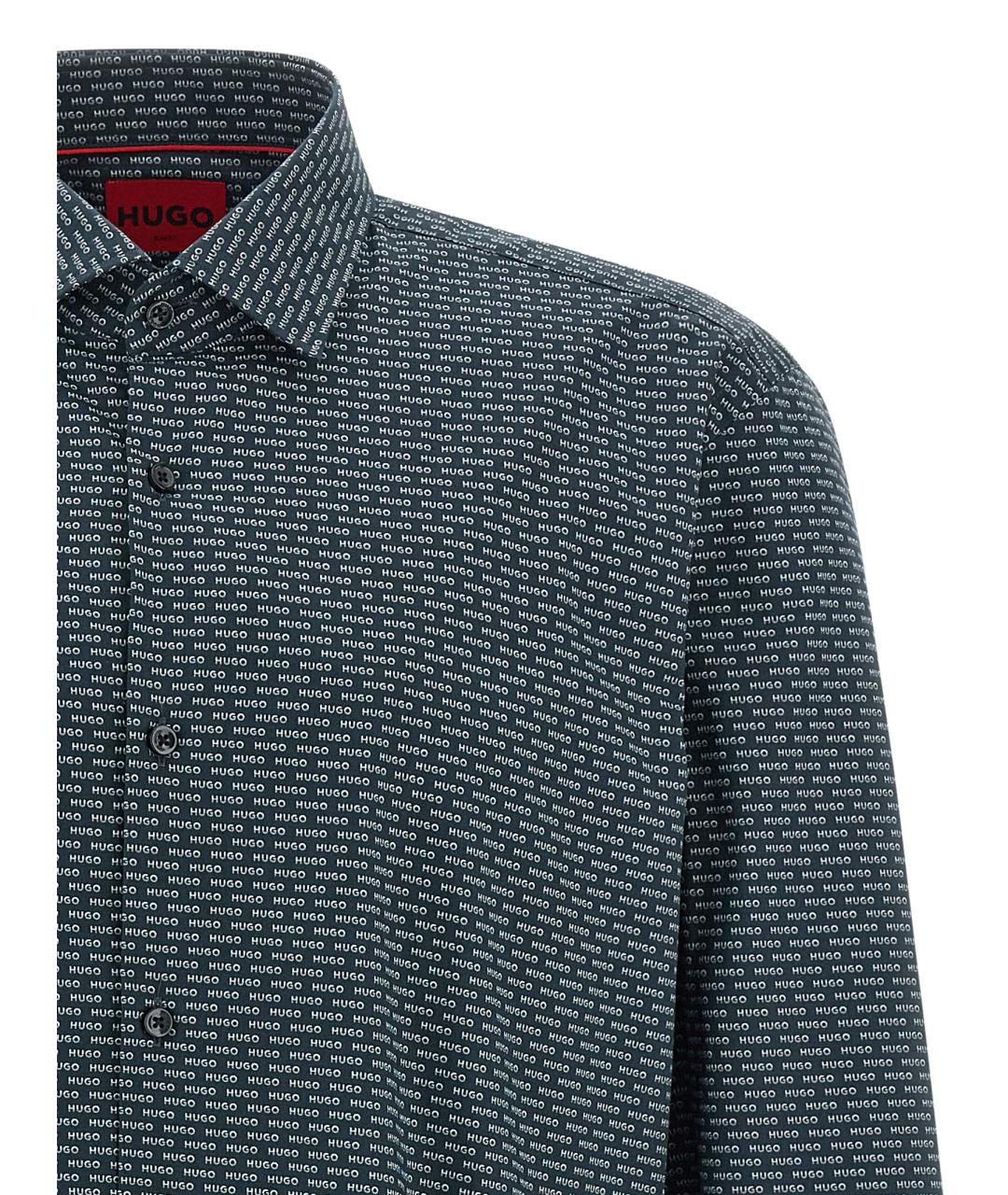 HUGO BOSS Синяя хлопковая кэжуал рубашка, фото 3
