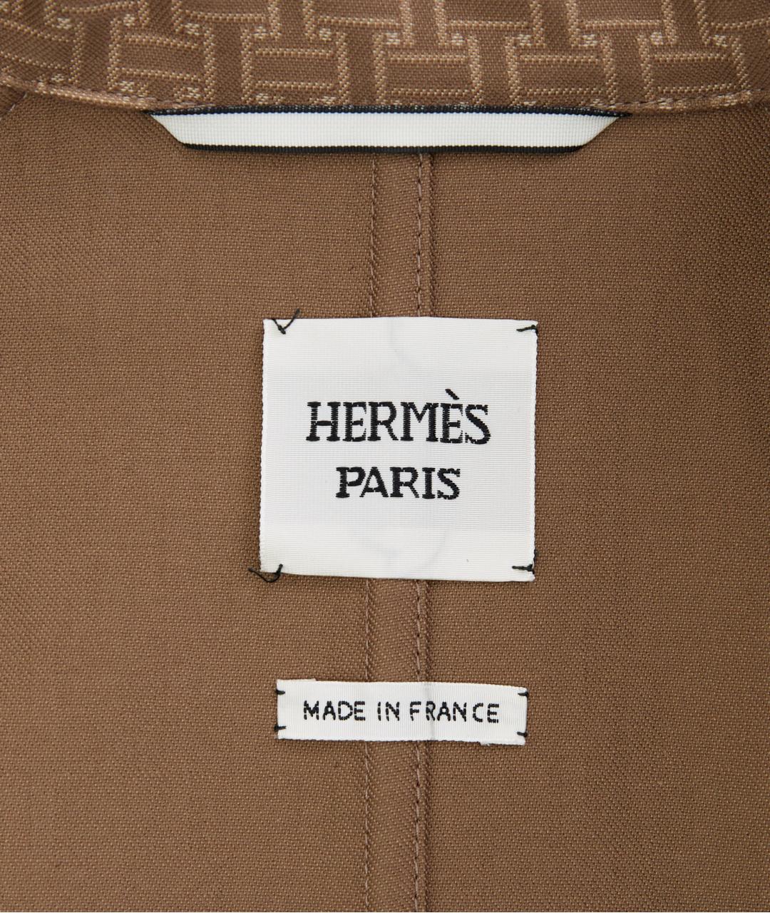 HERMES Бежевый хлопковый тренч/плащ, фото 7