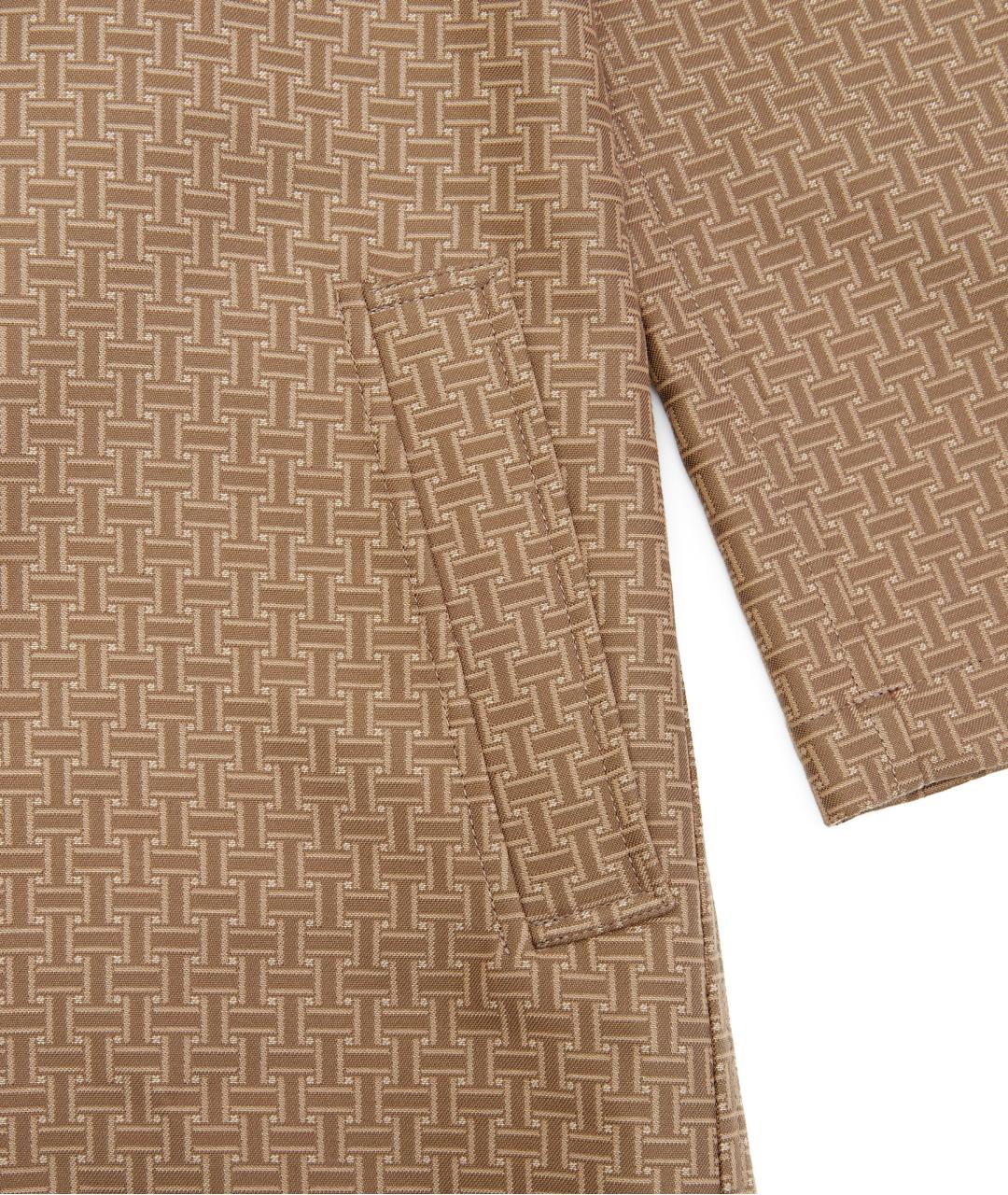 HERMES Бежевый хлопковый тренч/плащ, фото 6