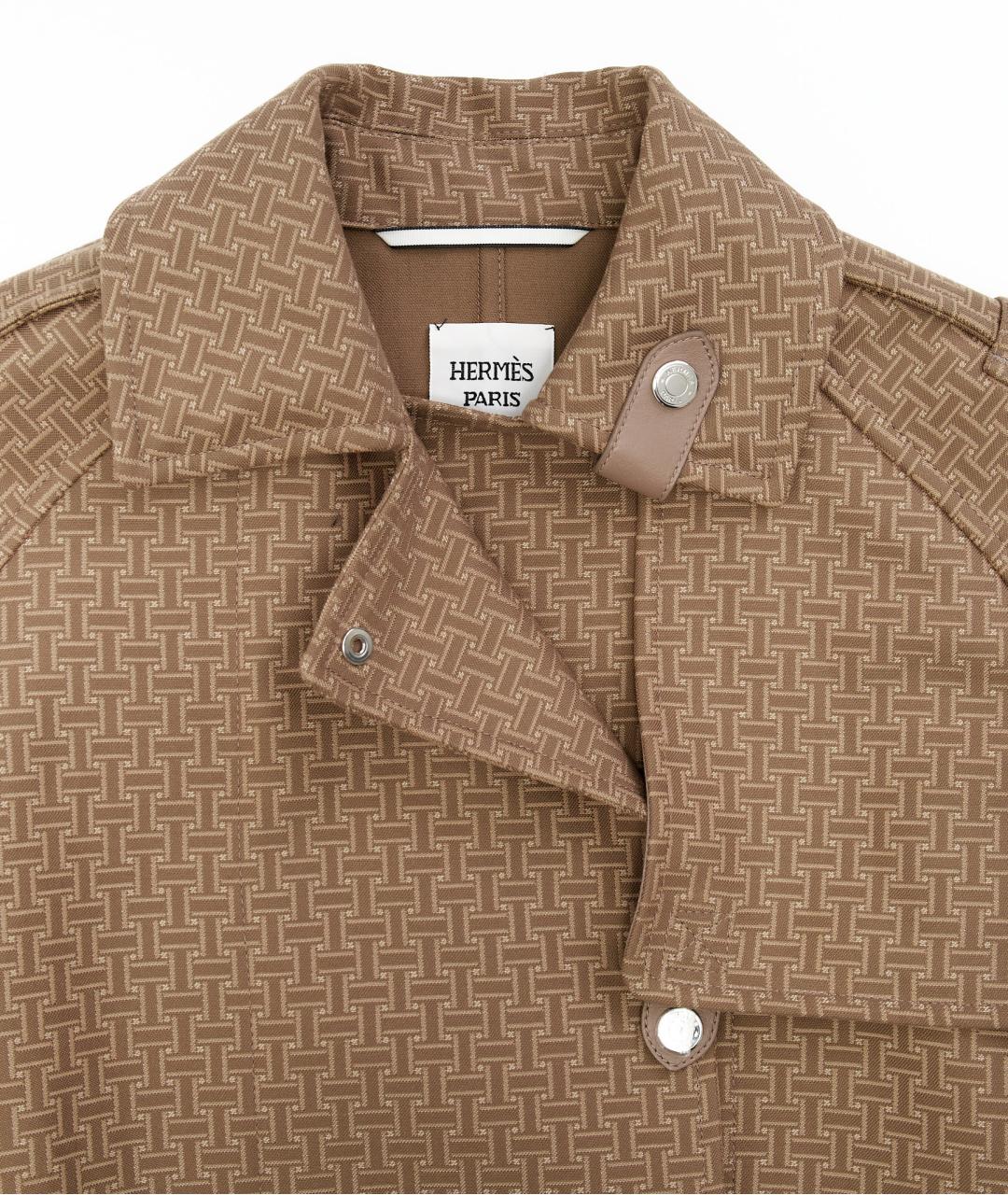 HERMES Бежевый хлопковый тренч/плащ, фото 4