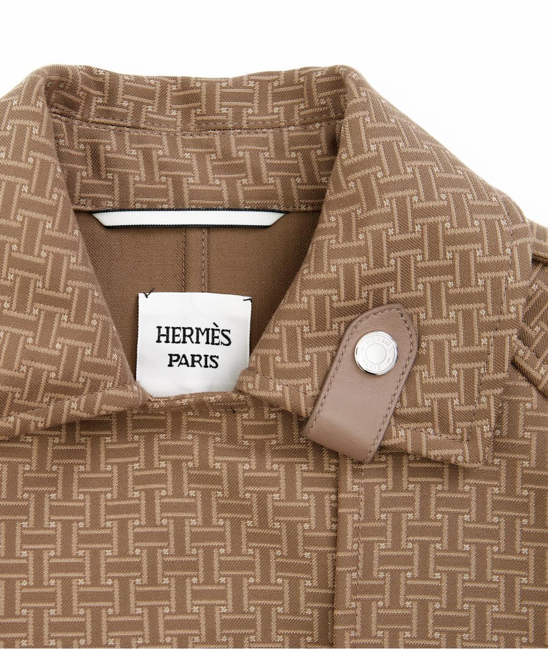 HERMES Бежевый хлопковый тренч/плащ, фото 5