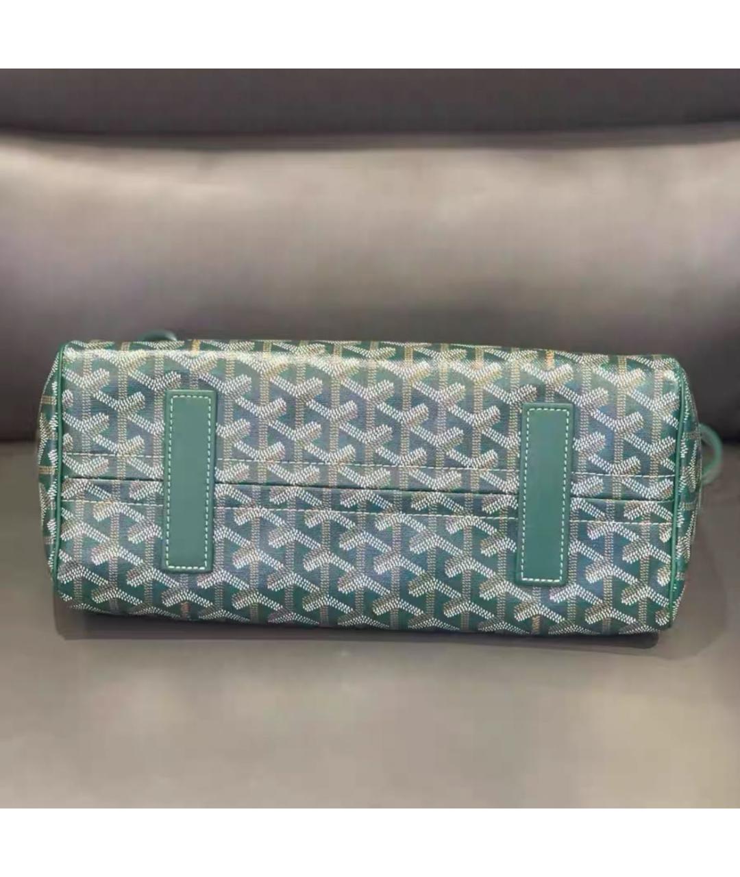 GOYARD Зеленая кожаная сумка тоут, фото 4