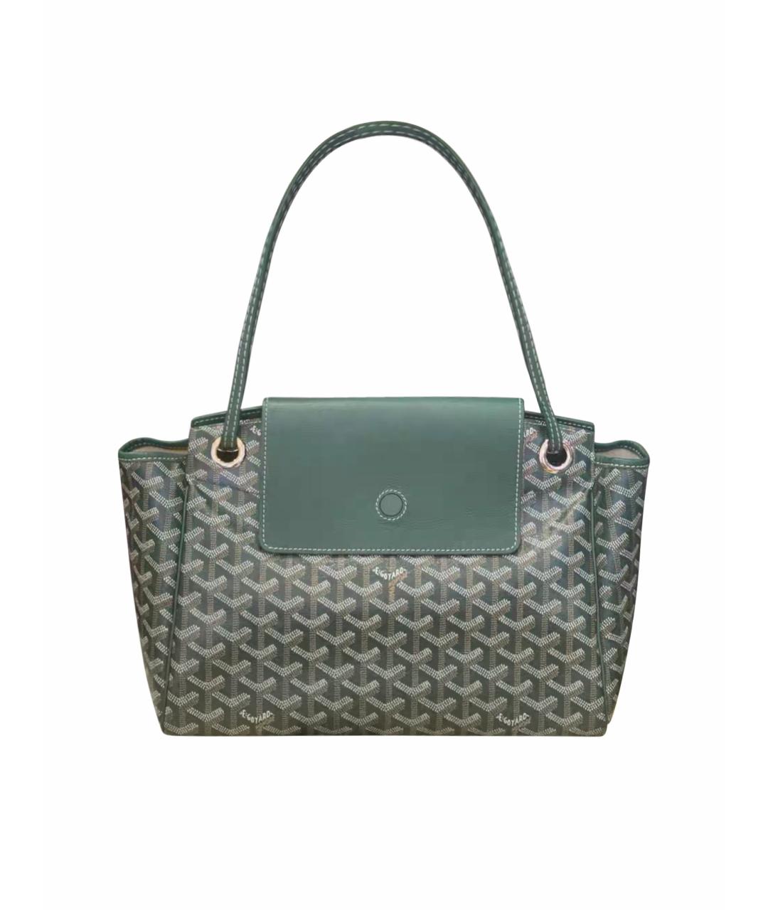 GOYARD Зеленая кожаная сумка тоут, фото 1