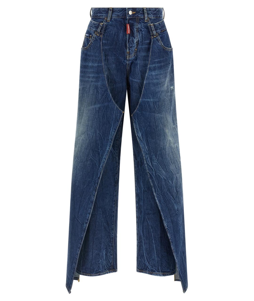 DSQUARED2 Синие хлопковые прямые джинсы, фото 1