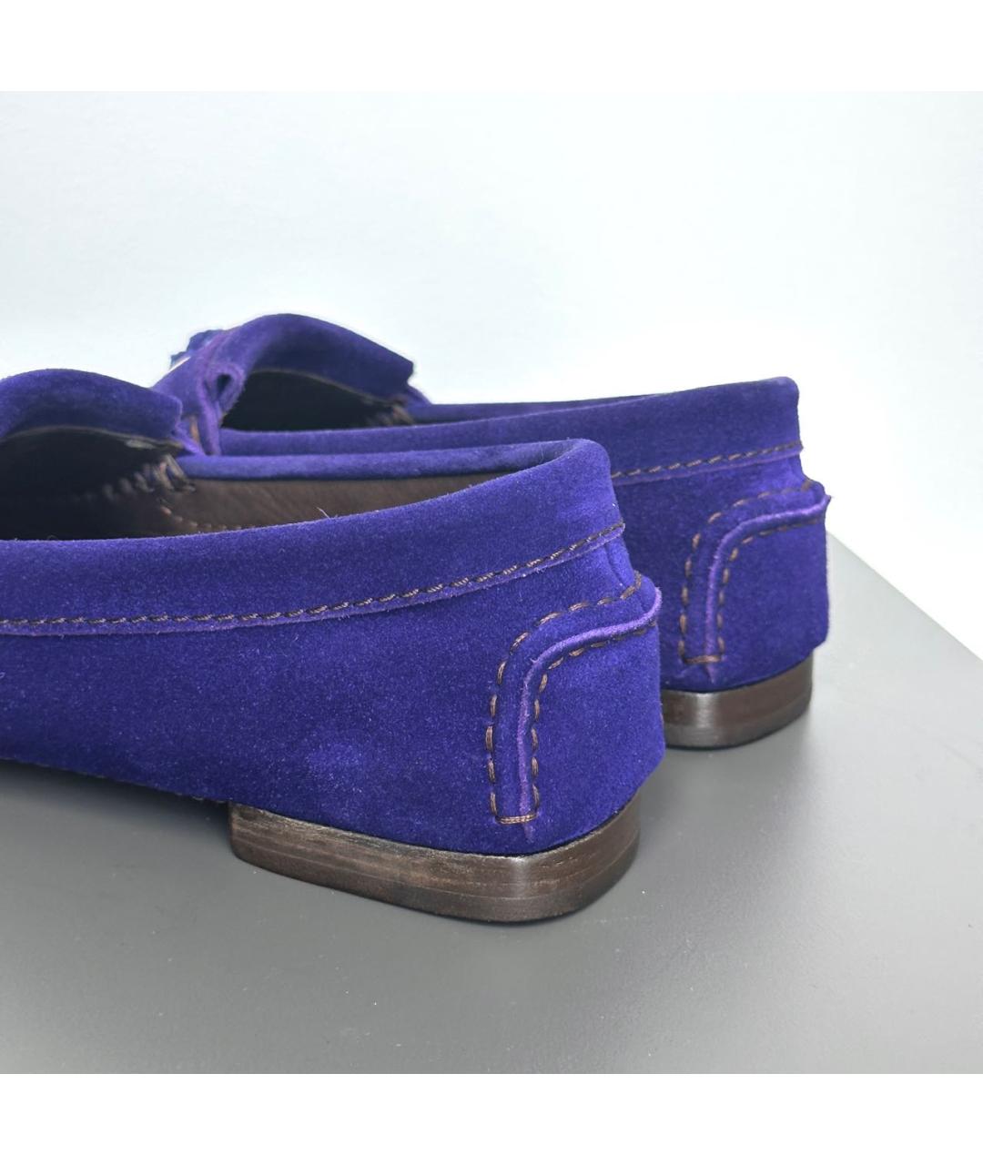 TOM FORD Фиолетовые замшевые лоферы, фото 3